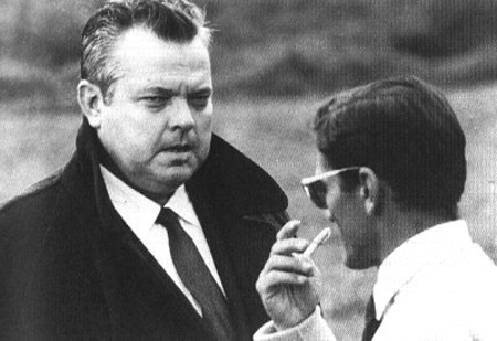 Orson Welles et Pier Paolo Pasolini sur le tournage de "La Riccotta"