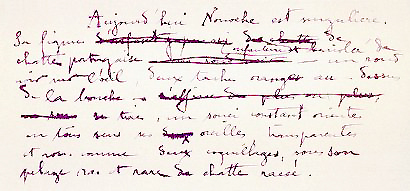 Colette, manuscrit autographe de "Nonoche aux trois couleurs"