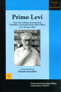 Colloque international Primo Levi, université de Savoie