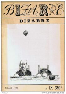 Numéro 9 de la revue "Bizarre" consacré au "Perpetuum mobile" d'André Blavier, illustré par Topor (1958)