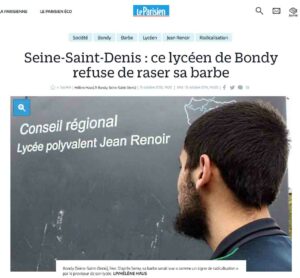Hélène Haus, « Seine-Saint-Denis : ce lycéen de Bondy refuse de raser sa barbe », "Le Parisien," 15 octobre 2016.