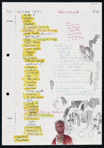Georges Perec, manuscrit de "La Vie, mode d'emploi" © BNF